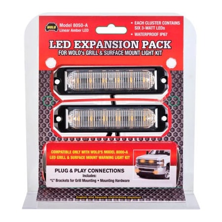 Wolo Wolo Amber Expansion Kit For Grill And Surface Mount Kit Two Amber Clusters - 8050-A 8050-A